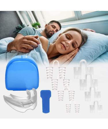 Sno-stopper anti-snoring anti-snoring rail snoring munds and nasal clip Nasal dilator magnet nose clip against snoring effectively prevent grinding teeth snoring (9pcs)