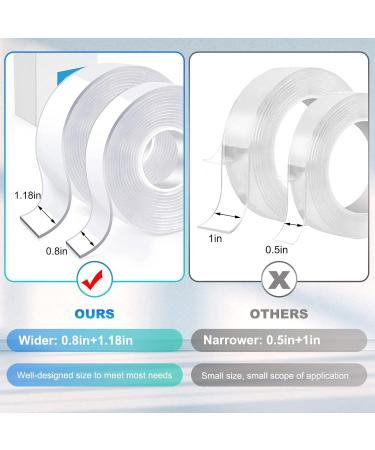 DAGONGREN Double Sided Mounting Adhesive Tape (2 Pack, 19.7FT) - Heavy Duty Double-Sided Tape with Two Widths - Buy Online on GoSupps.com