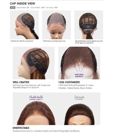 Sensationnel What Lace 13x6 Wig - Cloud 9 Synthetic Hair Hand Tied Preplucked Hairline Illusion Lace Front Wig - TYRINA (1B) - Buy Online on GoSupps.com