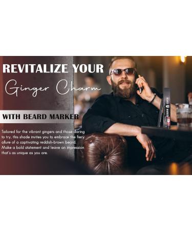 Premium Beard Filler Pen & Gray Hair Concealer - Waterproof Smudge-Proof 24hrs+ | Ginger-Charm for Reddish-Brown to Red Hair - Buy Online on GoSupps.com