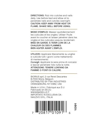Barielle Intensive Nail Renewal Oil 0.5oz - Nail Repair Treatment - Buy Online on GoSupps.com