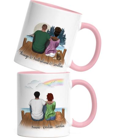 Personalized Pink Cat Cup for Cat Lovers - Perfect Gift for Couples & Cat Owners - Buy Online on GoSupps.com