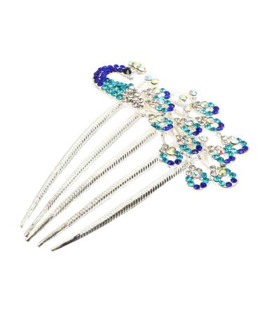 PLAFOPE Diamond Phoenix Hair Comb Bridesmaid Hair Comb Rhinestone Wedding Rhinestone Barrettes Wedding Headdress Bridal Hair Side Comb Flower Girl Hair Clip Hair Claw Clips for Women Alloy