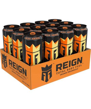 Reign Body Fuel fitness & Performance Drink Orange Dreamsicle 12 Count & Reignbow Sherbet 473mL Cans Pack of 12 Orange Dreamsicle+ Reignbow Sherbet - Buy Online on GoSupps.com