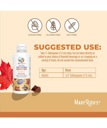 MaryRuth Organics Lion's Mane Liposomal (Coffee Cake) & Collagen Booster Liposomal (Maple Hot Cocoa) Clean Label Project Verified Vitamins for Cognitive Support Beauty & Joint Health Vegan Non-GMO - Buy Online on GoSupps.com