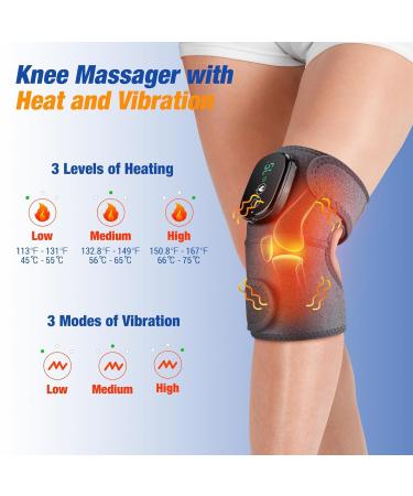 Heating Pad for Knee Brace with Massager - Pain Relief & Warmth | Best Heated Knee Wrap - Buy Online on GoSupps.com