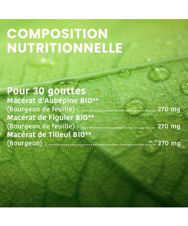 Santarome Bio - Organic Sleep - Bud macerate - Sleep Supplement - Gemmotherapy - Hawthorn Fig Linden - Bottle 30 ml | France - Buy Online on GoSupps.com