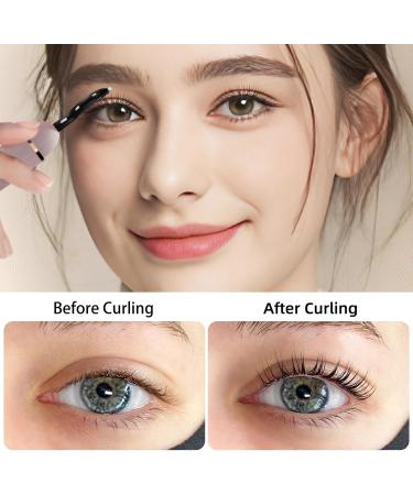 Heated Eyelash Curlers - Safe Silicone Pad Long Battery Life Stylish Sakura Pink/Champagne Gold | X8-132MM - Buy Online on GoSupps.com