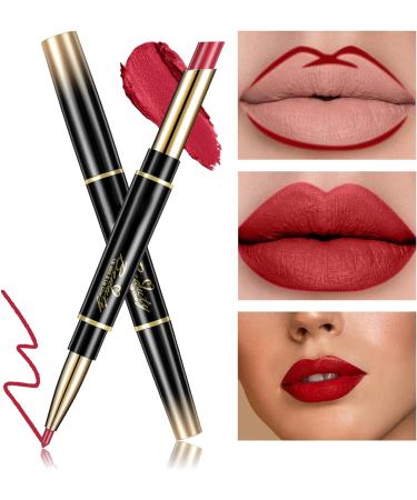 Waterproof Matte Lip Liner Pencil - Long-Lasting Makeup Cosmetics (#02) - Buy Online on GoSupps.com