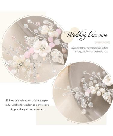 Unicra Bridal Wedding Hair Vine | Silver Rhinestone Headpiece & Flower Accessories for Brides & Bridesmaids | Shop Internationally - Buy Online on GoSupps.com