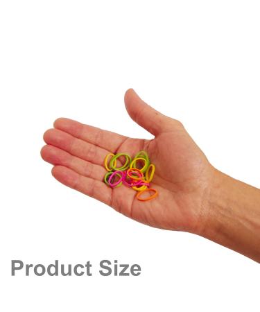 Amelia Beauty Rubber Bands Premium US Made Rubber Hair Ties Ideal for Ponytails Convenient Re-closable Container 500 Count - Rainbow Mix - Buy Online on GoSupps.com
