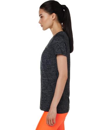 Under Armour Women's Tech Twist T-Shirt - Black/Metallic Silver, Medium - Buy Online on GoSupps.com