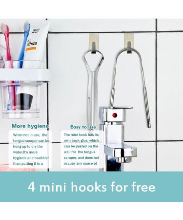 Premium Tongue Cleaner Set - 2 Piece Stainless Steel Tongue Scrapers for Adults & Kids - Ultimate Oral Hygiene Solution - Buy Online on GoSupps.com