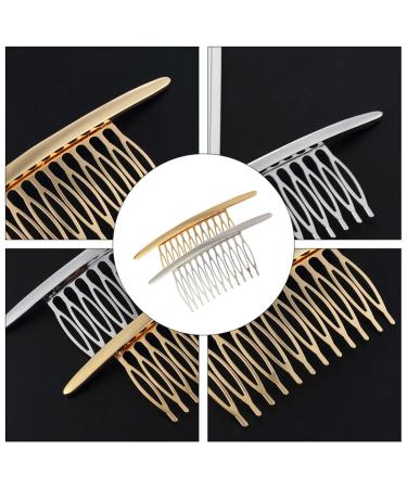 LALAFINA Hair Styling Accessories - 2pcs Metal Wire Hair Combs for Bridal Wedding Veil - Assorted Colors - 10.8X4cm - Buy Online on GoSupps.com
