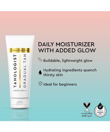 Tanologist Gradual Tan Lotion 6.76 Fl Oz - Hydrating Daily Tanning Moisturizer | Vegan & Cruelty-Free - Buy Online on GoSupps.com