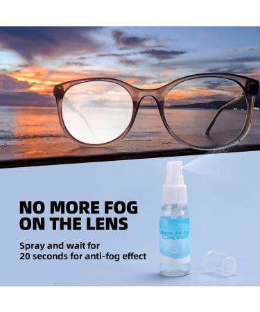 Glasses Cleaning Kit - Anti Fog Wipes & Lens Cleaner Spray with Microfiber Cloth | Eye Glass Repair Kit with Screws & Screwdriver | Portable Eyeglass Cleaner Tool - Light Black - Buy Online on GoSupps.com