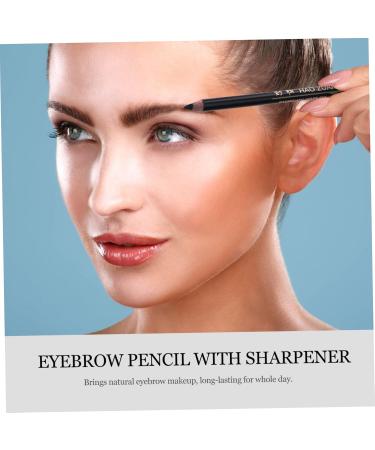 HAPINARY 16 Pcs Pencil Sharpener Eyebrow Pencil Eyebrow Pencils Waterproof Brow Pencil Black Wooden - Buy Online on GoSupps.com