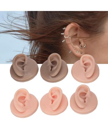 Human Ear Model Fittings Set - 3 Pairs Soft Silicone Ear Models for Piercing Exercise & Earring Display - Buy Online on GoSupps.com