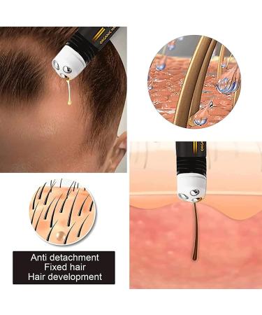 20ml Organic Hair Regrowth Serum Roller Set | Herbal Scalp Intense Roll-On for Men & Women | Triple Massager Hair Growth Essence (3PCs) - Buy Online on GoSupps.com