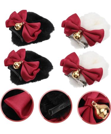 FRCOLOR Face Brush Cleansing Pairs bear ear hair clip cute big hair clips cute barrettes Fox Ears Hair Clip Fox Ears Hair Pin cute hair lolita cosplay headdress Miss earring metal bell - Buy Online on GoSupps.com