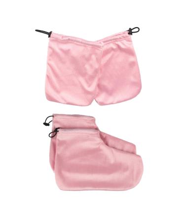 Paraffin wax heated booties paraffin gloves and booties set spa therapy hand mids beauty care provides for spa treatment hand foot spa pockets wax warmer pink