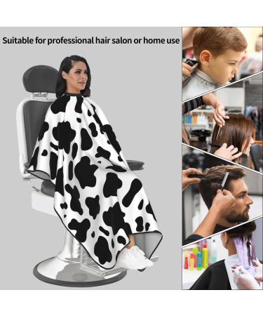Buy Professional Haircut Cape | Blue Elephants & Cow Print Hairdressing Apron Adjustable Snap Closure - Buy Online on GoSupps.com