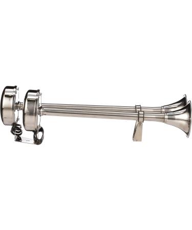 Seachoice Stainless Steel Dual Trumpet Horn - Vibration-Free Mounting Pad - 20-3/4 Long - 12V - Buy Online on GoSupps.com