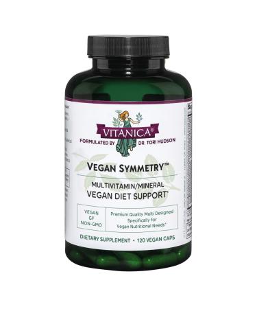 Vitanica Vegan Symmetry Non-GMO Vegan Multivitamin for Women Iron Free Gluten Free 120 Capsules Lady - 120 Vegan Caps