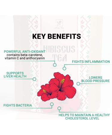 Hibiscus Tea by Amelia Rose | 50 Tea Bags | 100% Natural Hibiscus Flowers | Caffeine Free - Buy Online on GoSupps.com