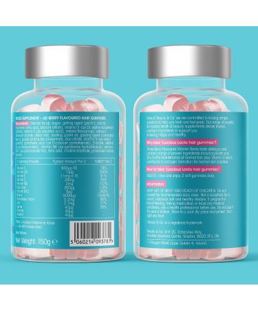Beauty & Co High Strength Hair Gummies with Biotin & Zinc - 60 Count (Pack of 1) - Buy Online on GoSupps.com