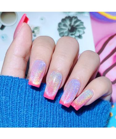 Beautilux Rainbow Cats Eye Gel Nail Polish Set - 6x10ml UV Magnetic Nail Art with 5 Nude Colors - Dreamy Sparkling Auroras - Buy Online on GoSupps.com