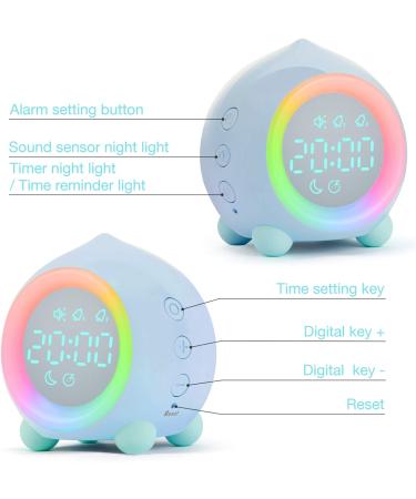 Tronisky Children's Digital Alarm Clock | Sunrise Simulator & Colorful LED Bedside Lamp for Kids - Buy Online on GoSupps.com