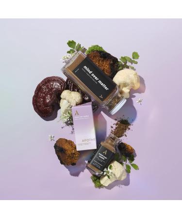 Apothekary Mind Over Matter Herbal Mushroom Powder Blend with Gold Spoon - Brain Health & Focus (1.3 oz, 12 Servings) - Buy Online on GoSupps.com