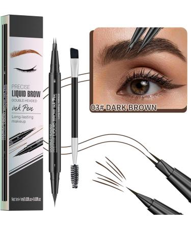 Eyebrow Pencils for Women Waterproof Precise Double Ended Cosmetics with 2 Fork Tips Eyebrow Makeup Pencil for Girl Long Lasting Makeup Beauty Styling Shaping Dark Brown 1 Count Pack of 1 - Buy Online on GoSupps.com