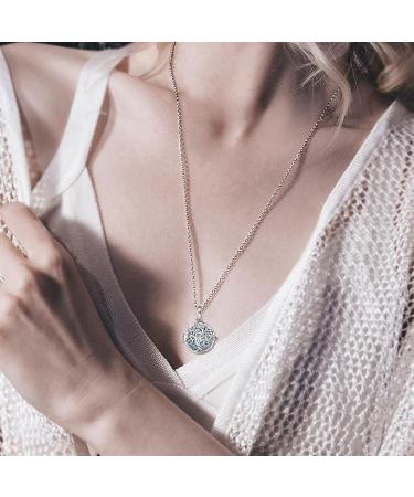 Infuseu Tree of Life Pendant Jewelry - Aromatherapy Chain & Essential Oil Diffuser Necklace for Women - Unique Meditation Gift - Buy Online on GoSupps.com