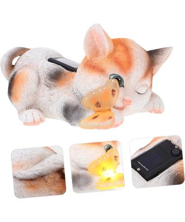 1pc Solar Ornament Garden Lights Decorative LED Outdoor Lights LED Light Decor Kawaii Cat Light Garden Adornment Solar LED Cat Outdoor Lamp Ornament Garden Solar Lamp Yellow Animal Light Gray 24x14cm - Buy Online on GoSupps.com
