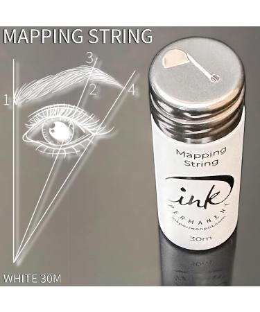 Ink Permanent White Brow Mapping String 100 Ft - Pre-Inked for Microblading & Permanent Makeup | Brow Mapping Kit - Buy Online on GoSupps.com