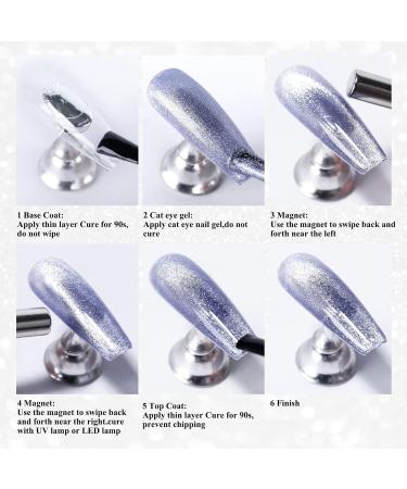 Imtiti Cat Eye Gel Nail Polish 15 ml Rose Red Holographic Crystal Diamond Cat Eyes Glitter UV Soak Off Gel Nail Polish with Magnetic Stick for Nail Art 1 Piece - Buy Online on GoSupps.com