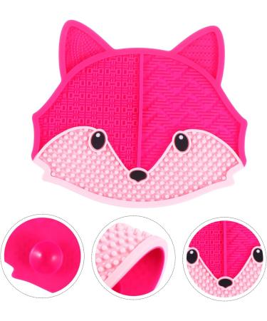 Fox Scrub Makeup Cosmetic Brush Cleaning Mat Portable Washing Tool Makeup Cleaning Mat Hair Brush Cleaner Makeup Brush Cleaner Mat Makeup Brush Cleaning Pad Makeup Brush Scrubber 17x15cm Rosy - Buy Online on GoSupps.com
