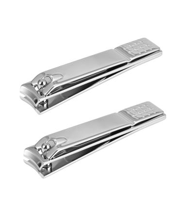 Nail Clippers Set of 2 nail clippers - nail nippers & clippers - small & large nail clippers for toenails & fingernails 2x