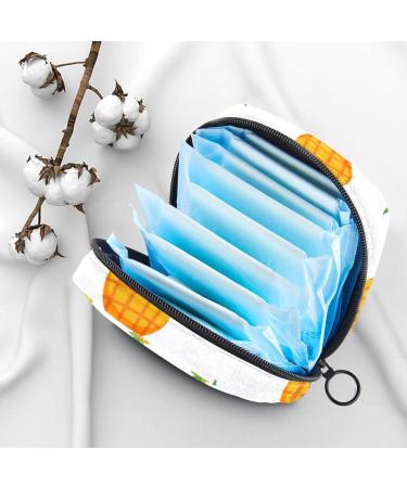 Shop Stylish Menstruation Pad Bag with Zipper - Pineapple Pattern Collection for Women & Girls | Tampons & Napkin Storage - Buy Online on GoSupps.com