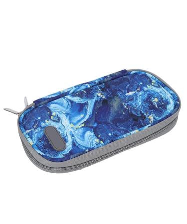 Insulin Cooler Travel Bag Prevent Spoilage Easy to Open Diabetic Medication Cooler Bag Zipper for Elderly for Travel(Blue)