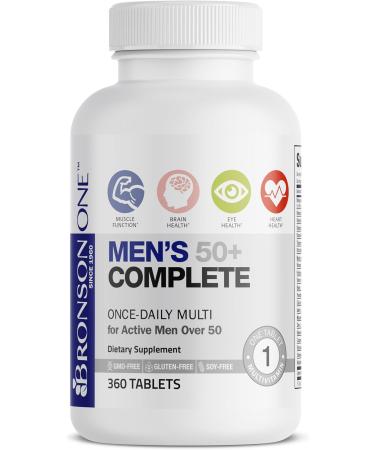 Bronson ONE Daily Mens 50+ Complete Multivitamin Multimineral 360 Tablets 360 Count (Pack of 1) - Buy Online on GoSupps.com
