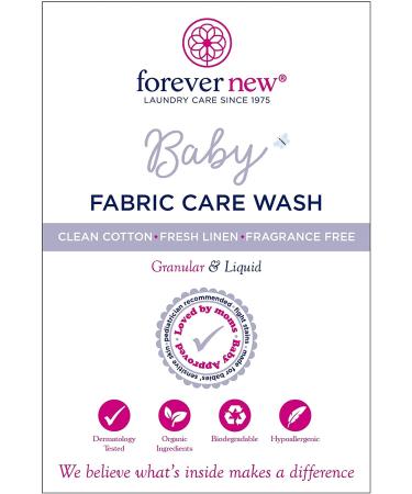 Forever New Baby Fabric Care Wash Liquid - Fragrance Free 32 fl oz (946 ml) | Gentle Detergent for Baby Clothes - Buy Online on GoSupps.com