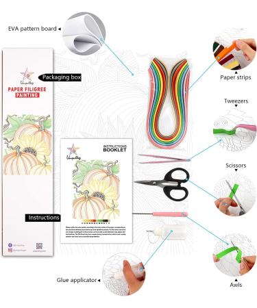 Uniquilling Paper Quilling Kit for Adults - Pumpkins DIY Quilling Tools - Home Wall Art Decor - Best Gift for Beginners - Buy Online on GoSupps.com