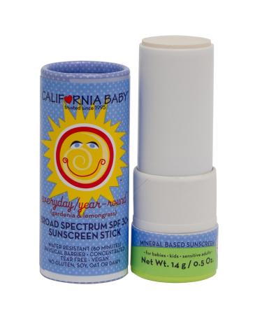 California Baby SPF 30+ Sunscreen Stick 2 Pack - Fragrance-Free, Broad Spectrum Protection for Babies, Kids, and Adults - Buy Online on GoSupps.com