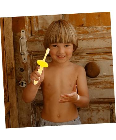 Homsfou Soft Silicone Baby Travel Toothbrush - Mouth Freshening Food-Grade Yellow - 1 Pack - Buy Online on GoSupps.com