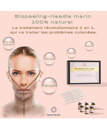 Biopeeling-Needle Light Soin Base de Bio-Micro-Aiguilles Peeling Exfoliant et R g n rant R duit Taches Pigmentaires Acn et Cicatrices Stimulation Collag ne Pack de 6 Soins - Buy Online on GoSupps.com