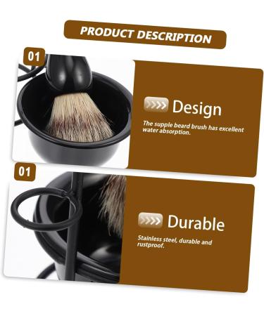 Buy 1 Set Beard Shaving Accessories - Durable Brush & Bowl for Men | Premium Shave Kit for Smooth Grooming - Buy Online on GoSupps.com