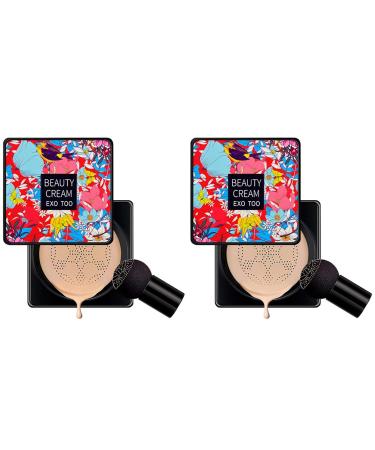 Mushroom Head Air Cushion BB Cream & CC Liquid Foundation - Moisturizing Concealer & Skin Primer for Bright Even Skin | Perfect for All Skin Types - Buy Online on GoSupps.com